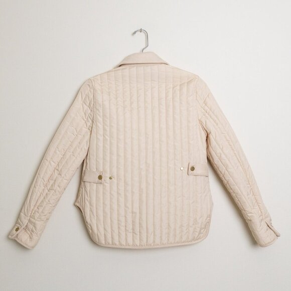 Banana Republic  Quilted Jacket Barn Water Resistant Ivory - Picture 3 of 16